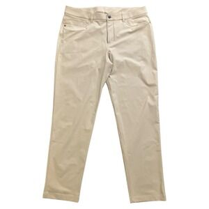 Lululemon Men's 36 Commission Warpstreme 5-Pocket Pants Tan Slim Fit ABC 36x32